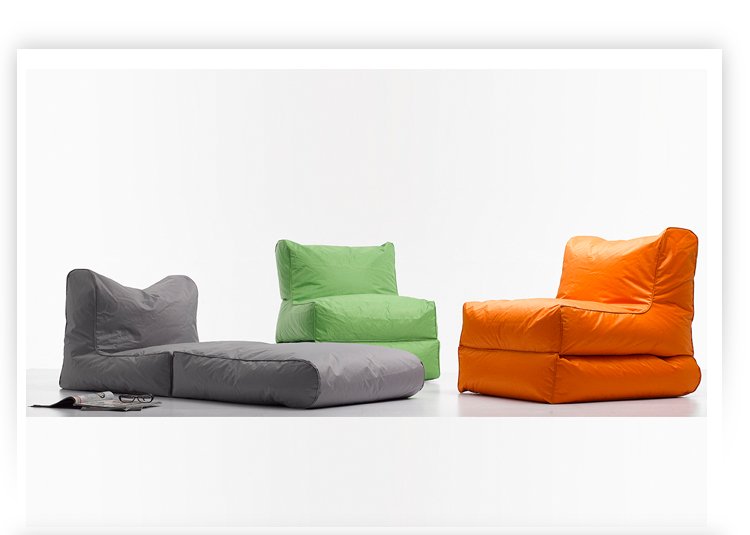 Folded Beanbag chair with vinly material for outdoor use