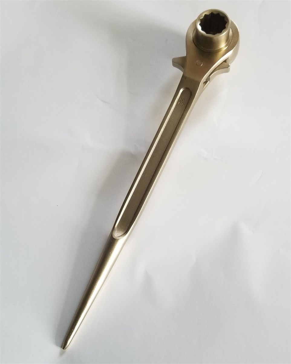 beryllium copper or aluminum bronze non sparking ratchet handle wrench spanner
