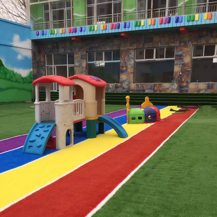 playground artificial landscape grass with multicolors from 20mm to 40mm