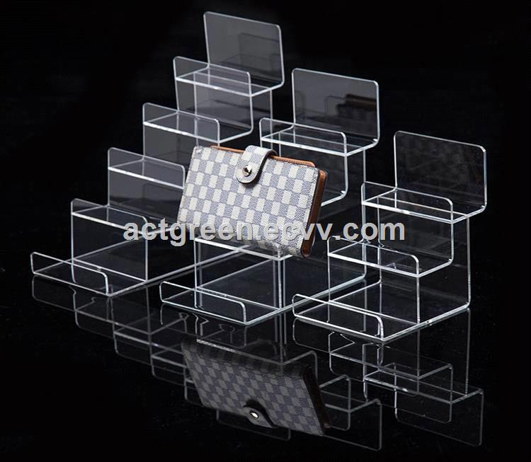 Clear Tiered Retail Acrylic Display Holder Rack Transparent plexiglass holder AGD304
