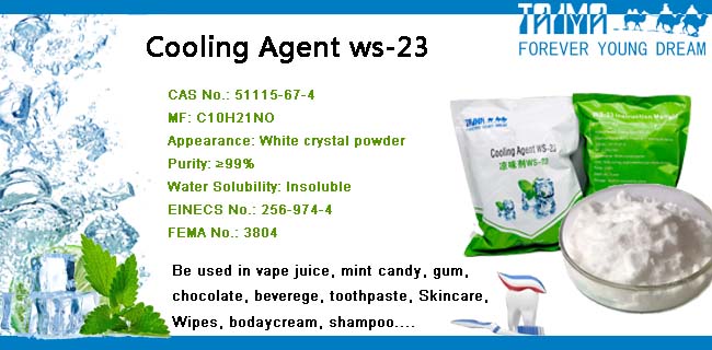 Cooling additive cooling agent ws23 for shaving cream