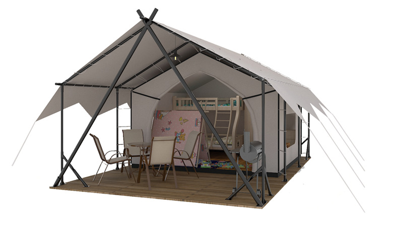 Factory sell Canvas Glamping hotel safari tent house