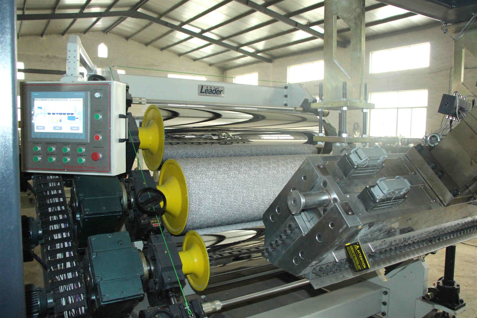 Embossed PC Solid Sheet Extruder Machine Plastic Sheet Extrusion Line