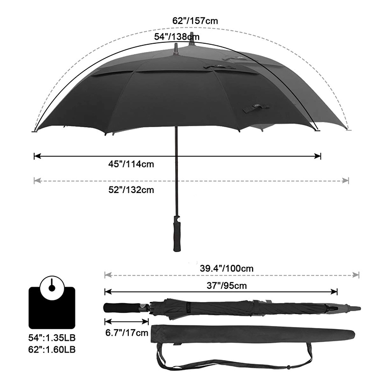 Golf double layer umbrella Double Canopy Umbrella
