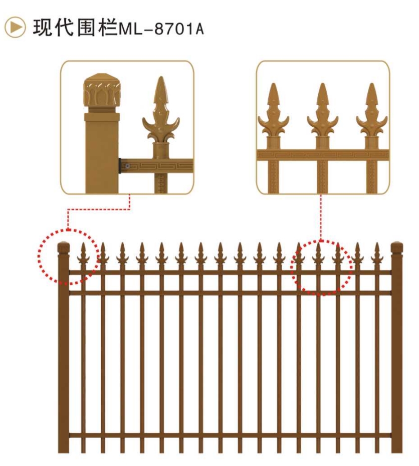 steel moden yard fence security fence