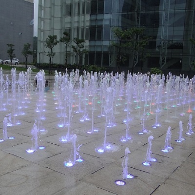 Square Floor Fountains with Lights