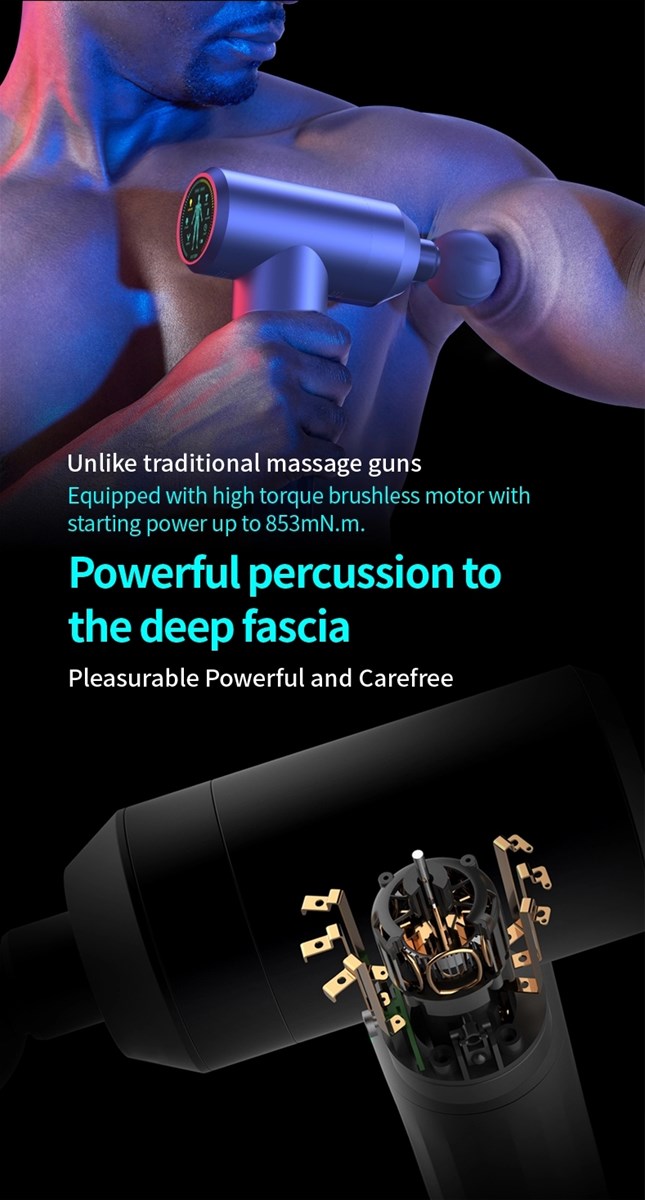 Intelligent chip muscle massage deep fascia gun vibration percussion