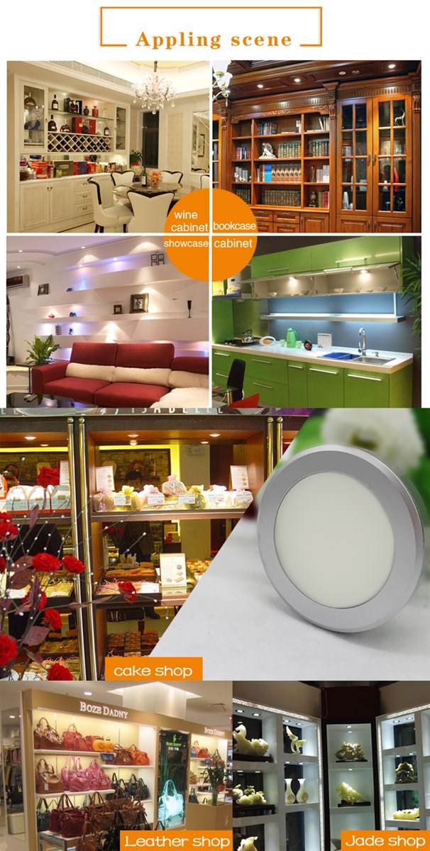 SMD2835 2W Best professional Ultra Slim led cabinet Light for All Furniture display Recessed CE Certification