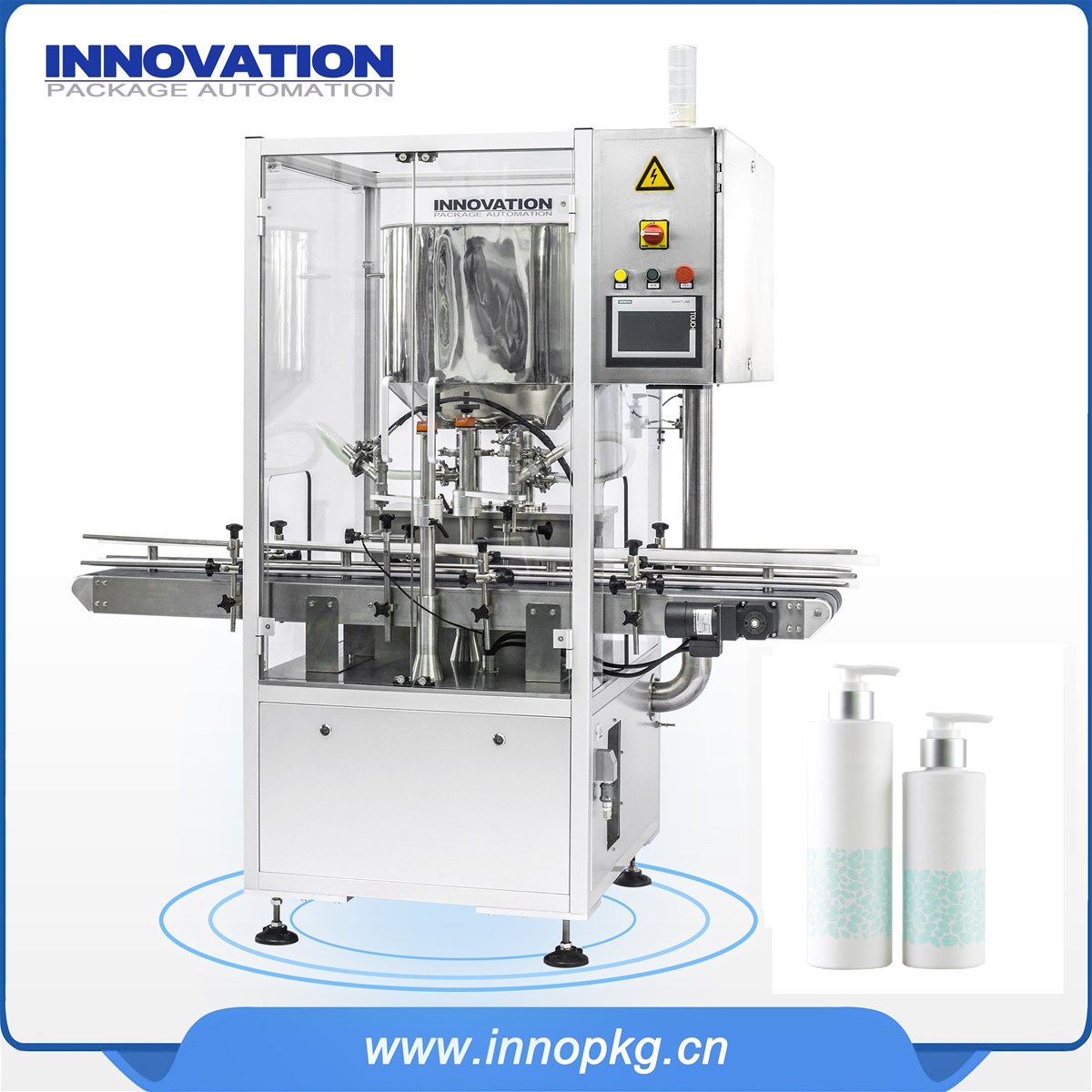 Automatic body lotion filling machine with servo driven