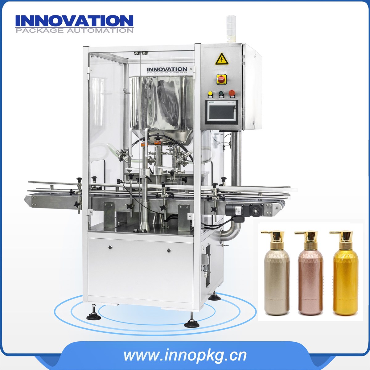 Innopkg pheumatic driven type cream lotion filling machine