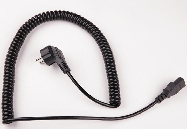 3phase spiral cable with power plug