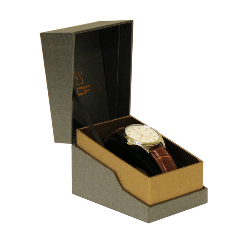 Custom logo branded paper cardboard watch box Rigid box for timepieces