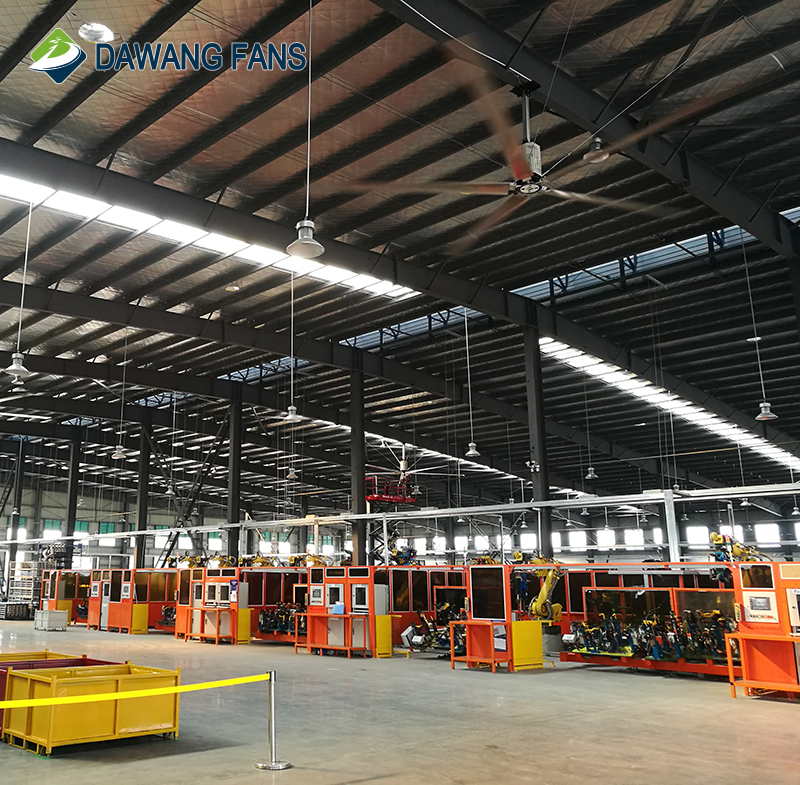 24 feet large industrial ceiling fan with high efficient ventilation effect