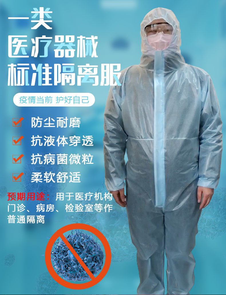 Disposable Medical Personal Protective Equipment Protective Suits