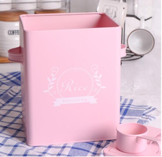 metal rice canister laundry powder box flour storage jar