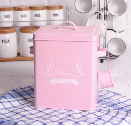 metal rice canister laundry powder box flour storage jar