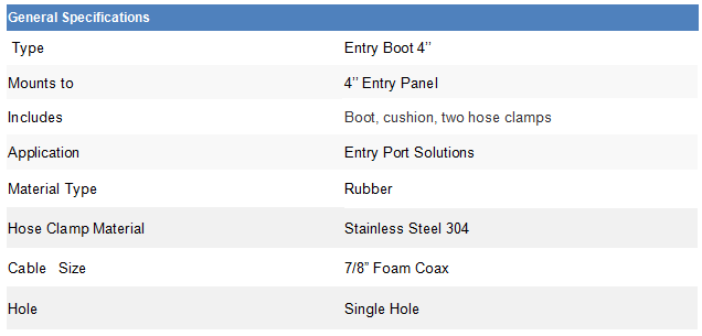 4 Entry Boots Assembly with 78 single hole one hole