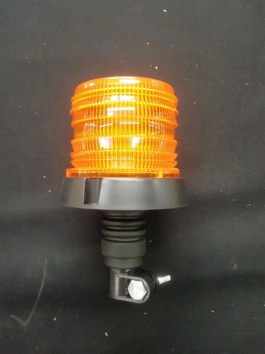 LED Beacon 10W Strobe Warning Light WSpigot Bracket 1224V DC Input for Construction Machinery