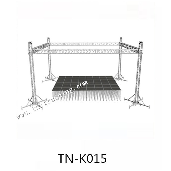 Aluminum stage trussing structure