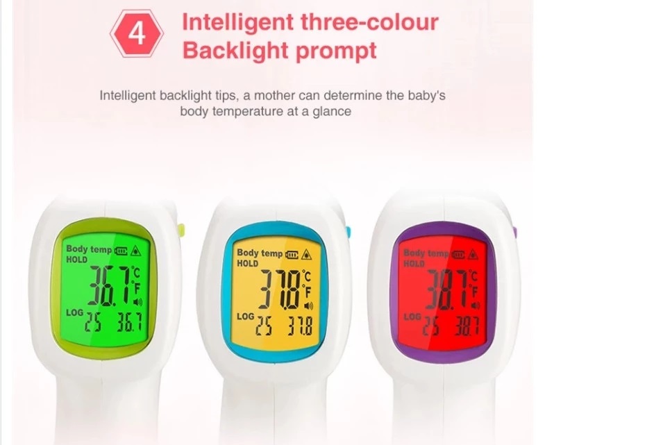 Digital Infrared Body Thermometer NonContact LCD IR Body Forehead Thermometer