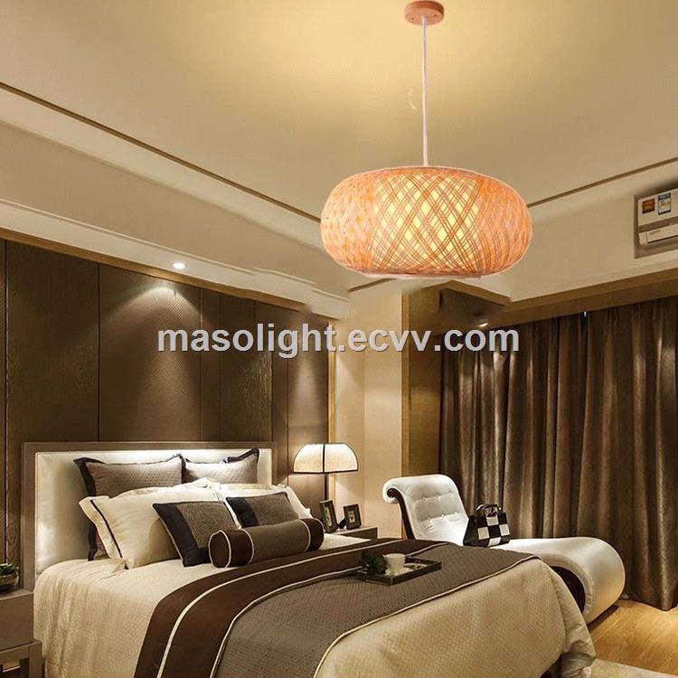 Natural bamboo pendant lamp decorative ball rattan pendant lamp