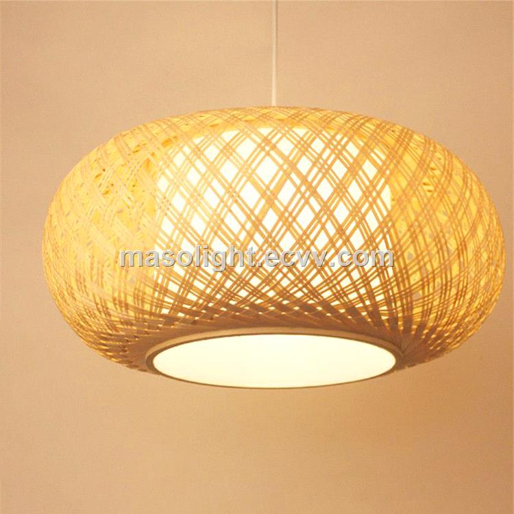 Natural bamboo pendant lamp decorative ball rattan pendant lamp