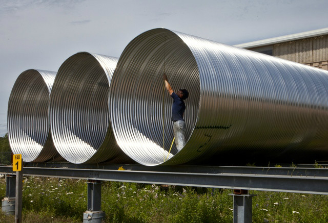 Corrugated steel pipe used in culverts galleries bridges tunnels temporary detours