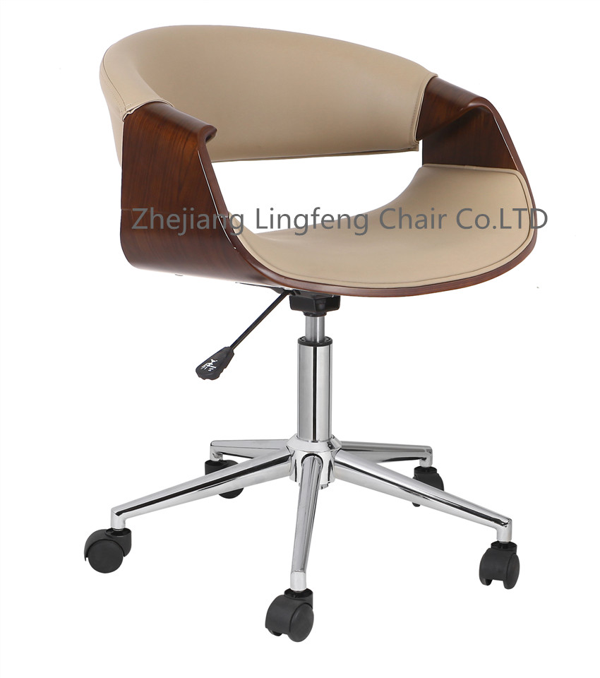 Modern Bent plywood High back PU leather executive office chair