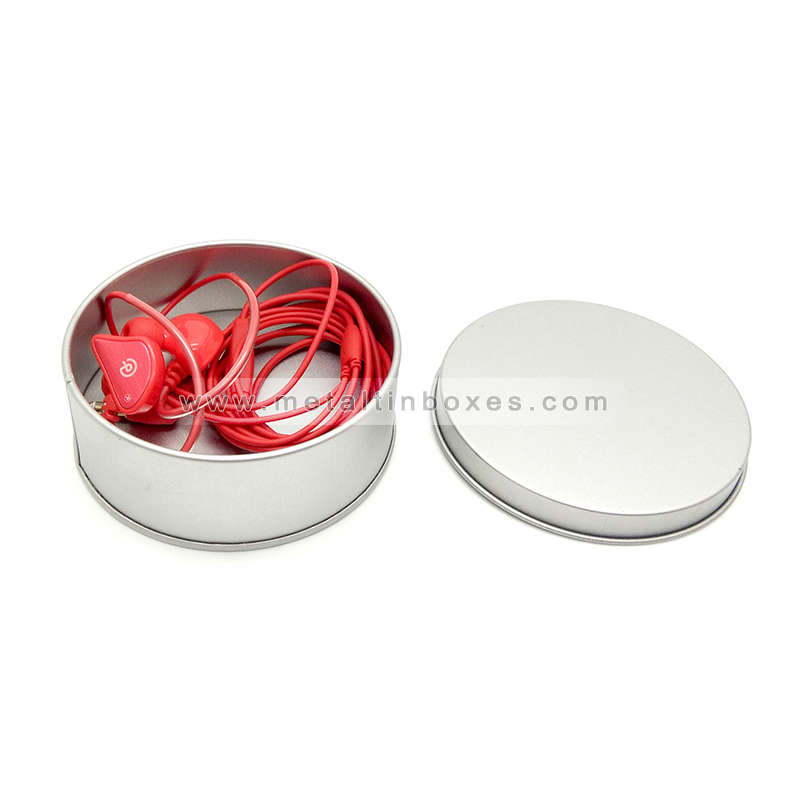Custom printed plain round tins for candy tea storage tin packaging box