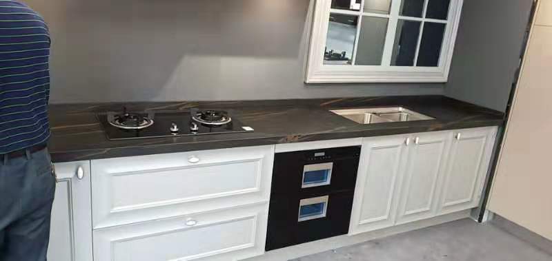 Foshan Weimeisi Customized Kitchen Use Black Marble Table Top for Sale