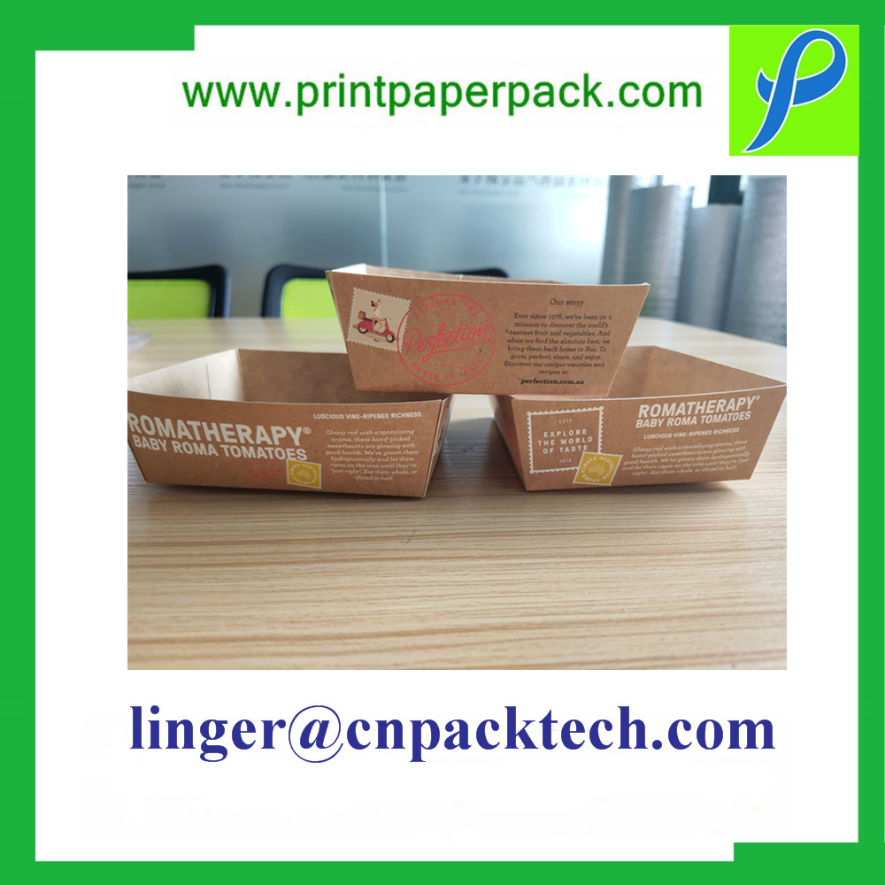 Bespoke Food Grade Cardboard Paper Box Custom Burger Fried Chicken Box Taco Cardboard Tray Packaging Box Disposible T