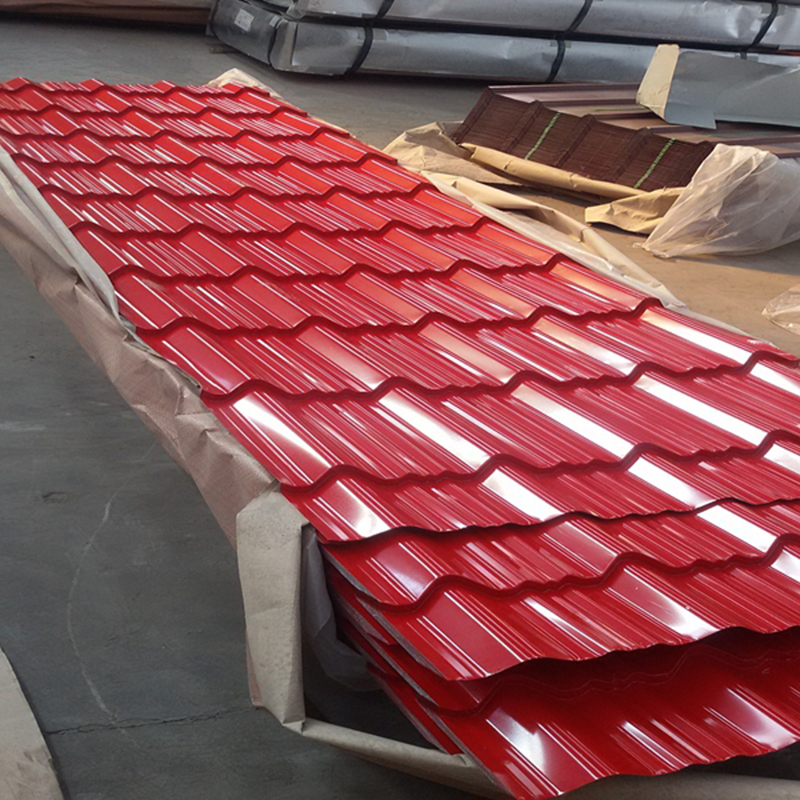 Orange 1050mm Width Step Profiled Steel Roofing Tile for France