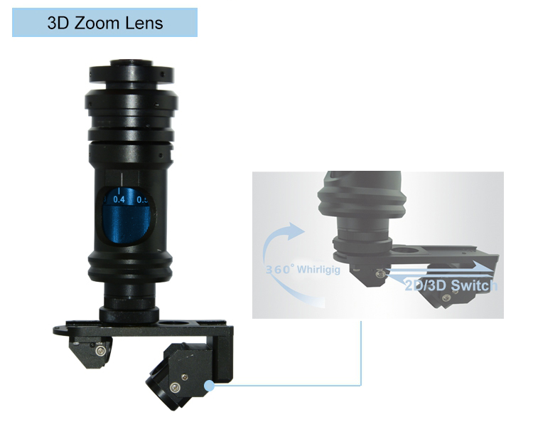 EOC Zoom Optical Camera 3D Digital microscope with 13 inch screen