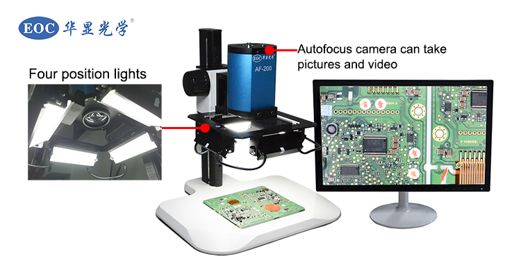 China OEM service EOC industry electron Auto focus large FOV HDMI video digital microscope camera with CE ROHS
