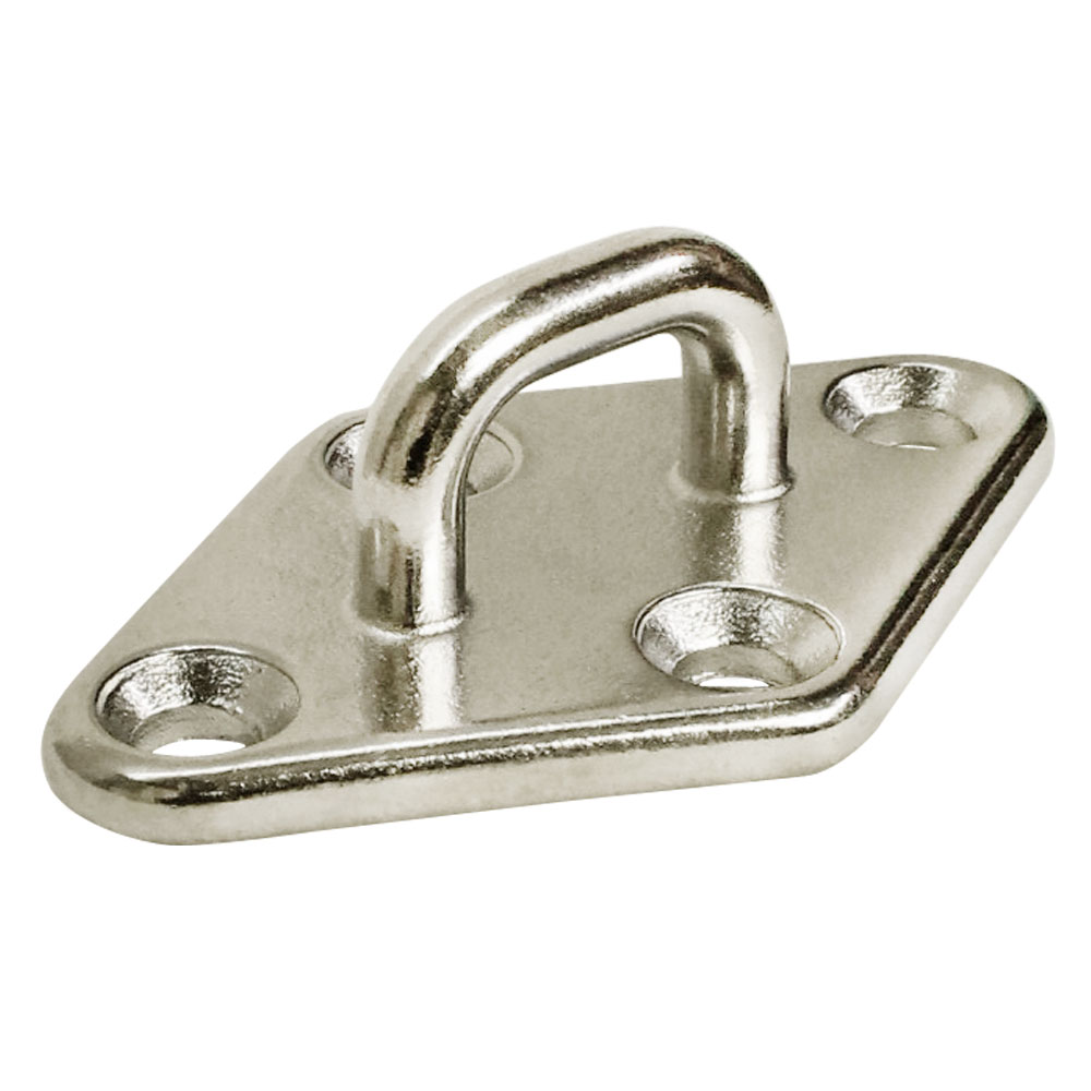 STAINLESS STEEL PAD EYE PLATE DIAMOND EYE PLATE SUITABLE FOR SHADE SAIL MARINE GENERAL PURPOSE FITTIN