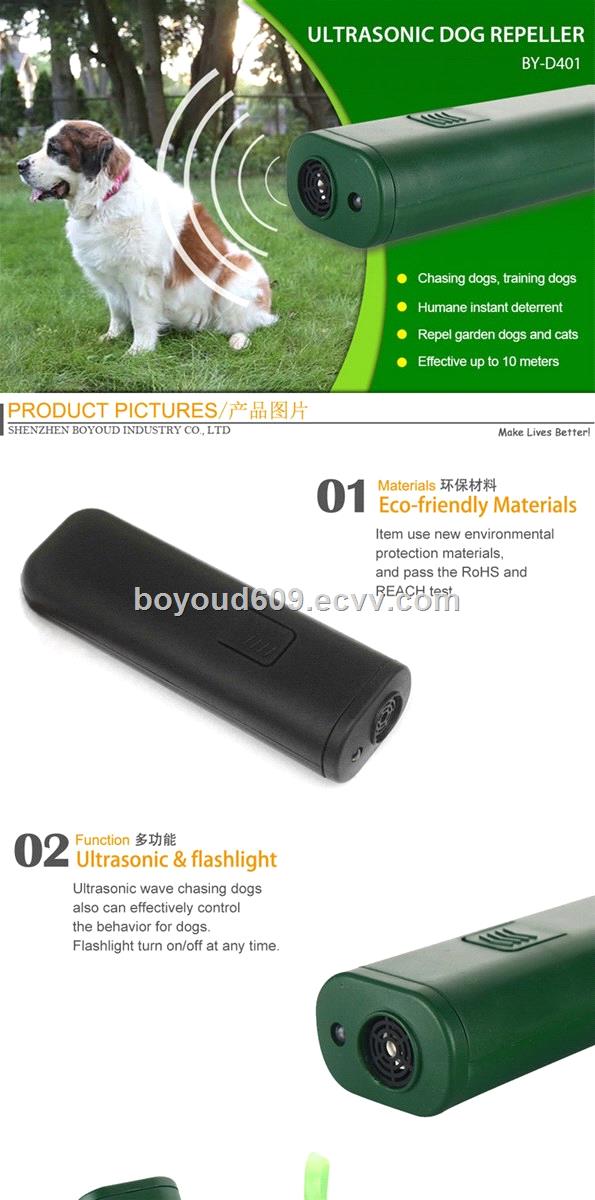 Handheld Ultrasonic dog trainer device dog repellent with LED