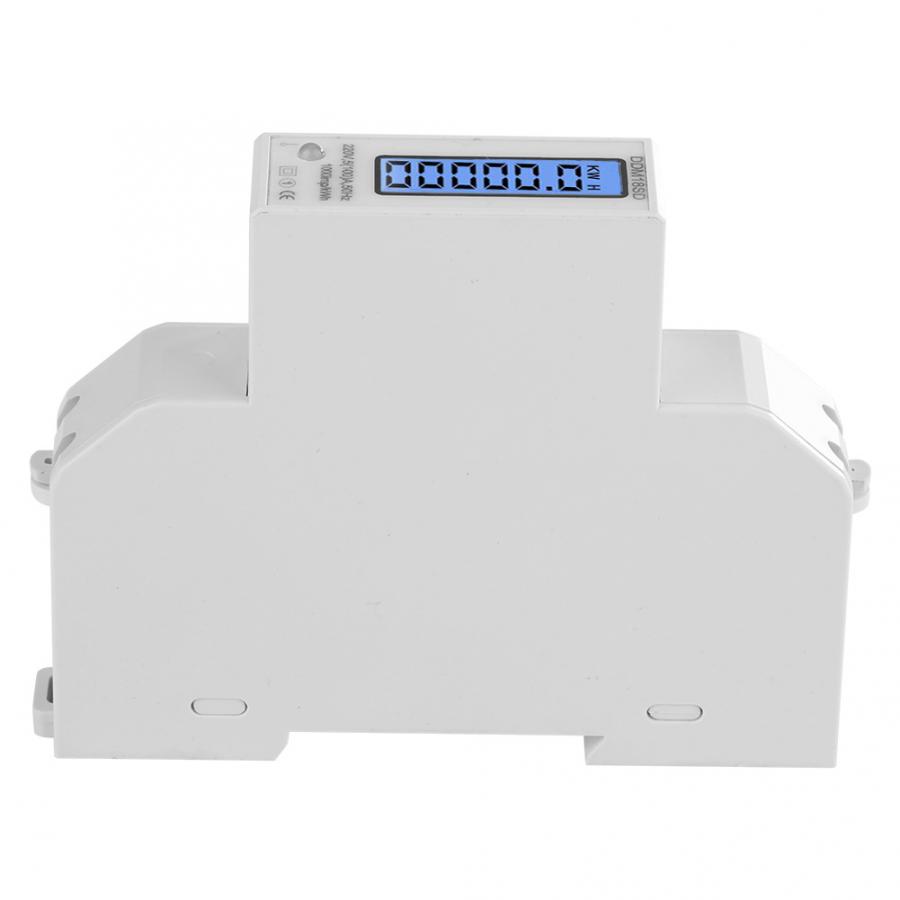 DDM18SD A LCD Digital Display Single Phase Din Rail Electricity Power Consumption Energy Watt Meter 5100A