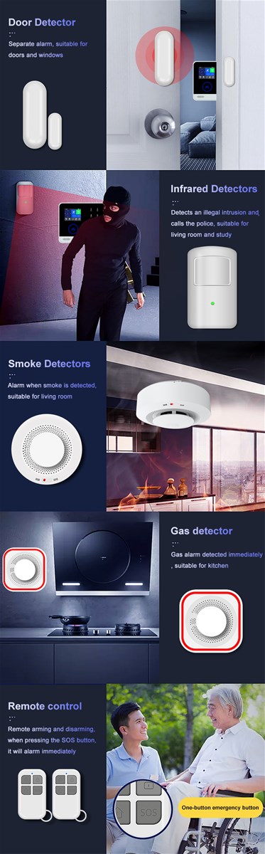 WiFi GSM3G Home Alarm System Support IP CameraAPP Remote Control