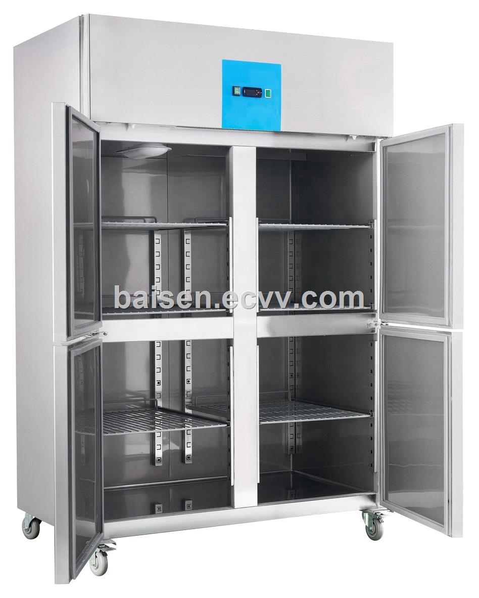 4 Steel or Glass Door Restaurant Stainless Steel Kitchen Upright Freezer Chiller