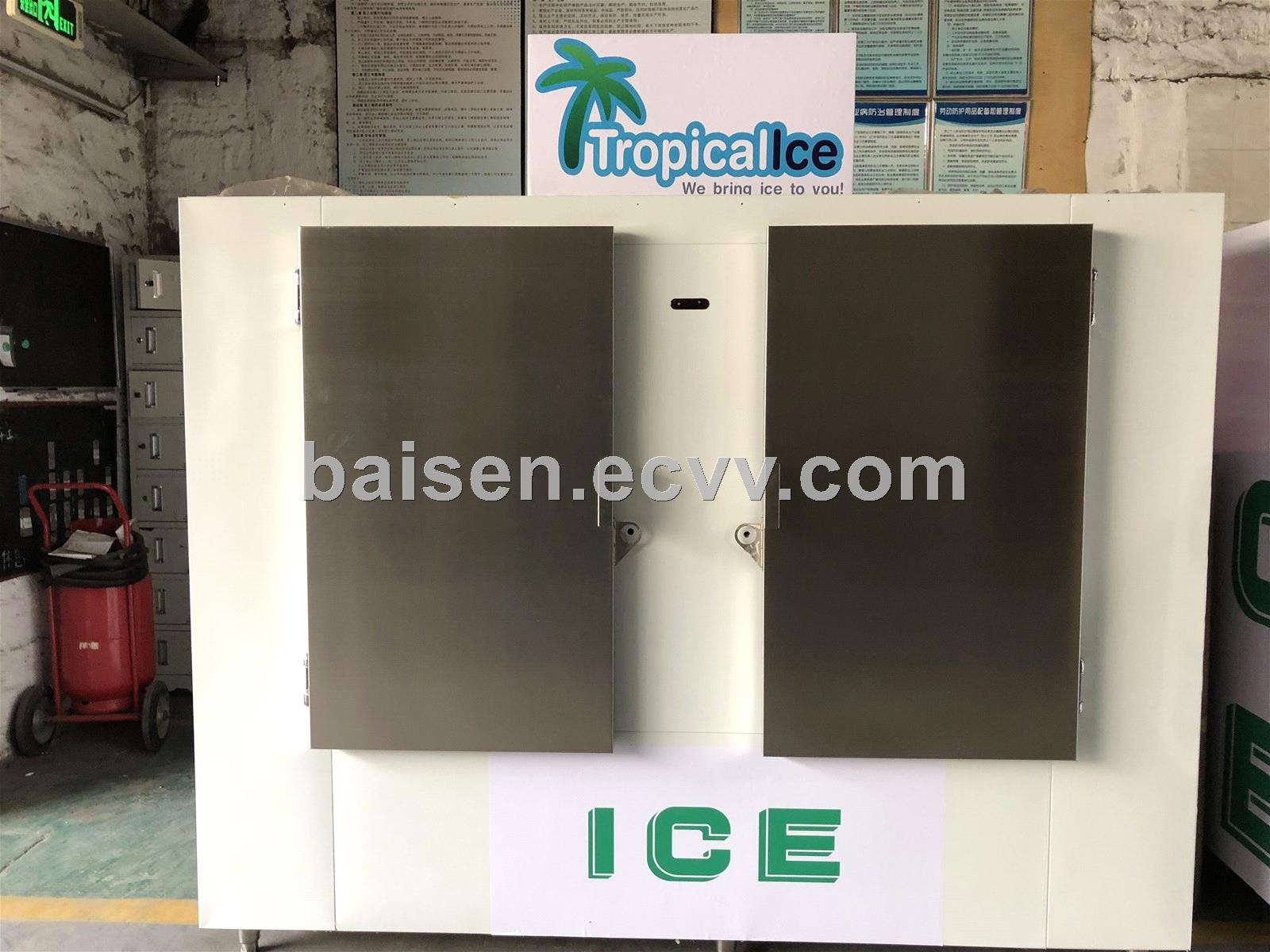 Double door commercial Ice box freezerIndoor and outdoor use Ice merchandiser