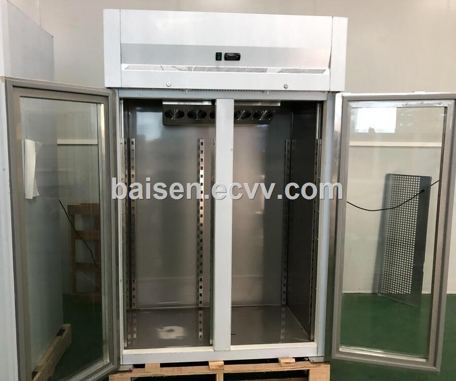 Glass Door Kitchen Showcase RefrigeratorRestaurant Upright Display Chiller