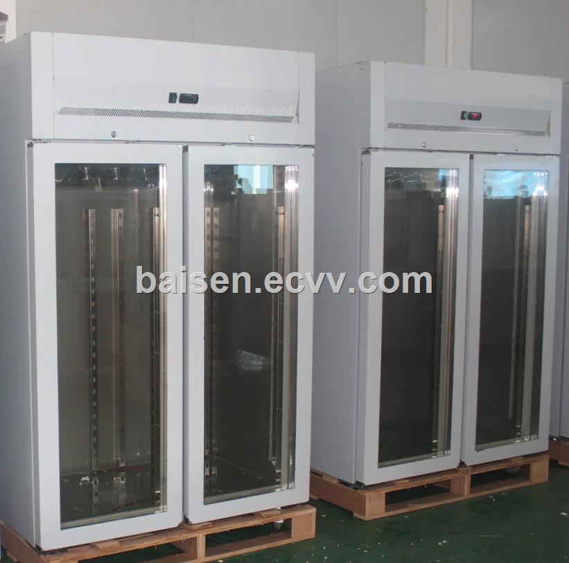 Glass Door Kitchen Showcase RefrigeratorRestaurant Upright Display Chiller