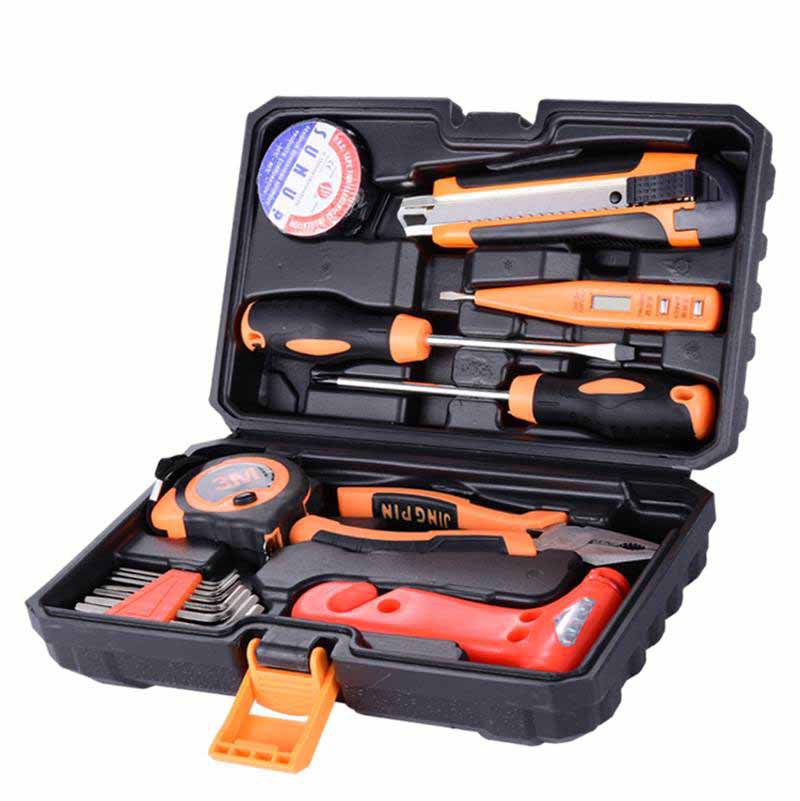 SOLUDE 16Pcsset Multifunctional Home Routine Repair Hand Tool Sets Screwdriver Hammer Pliers Combination Kit