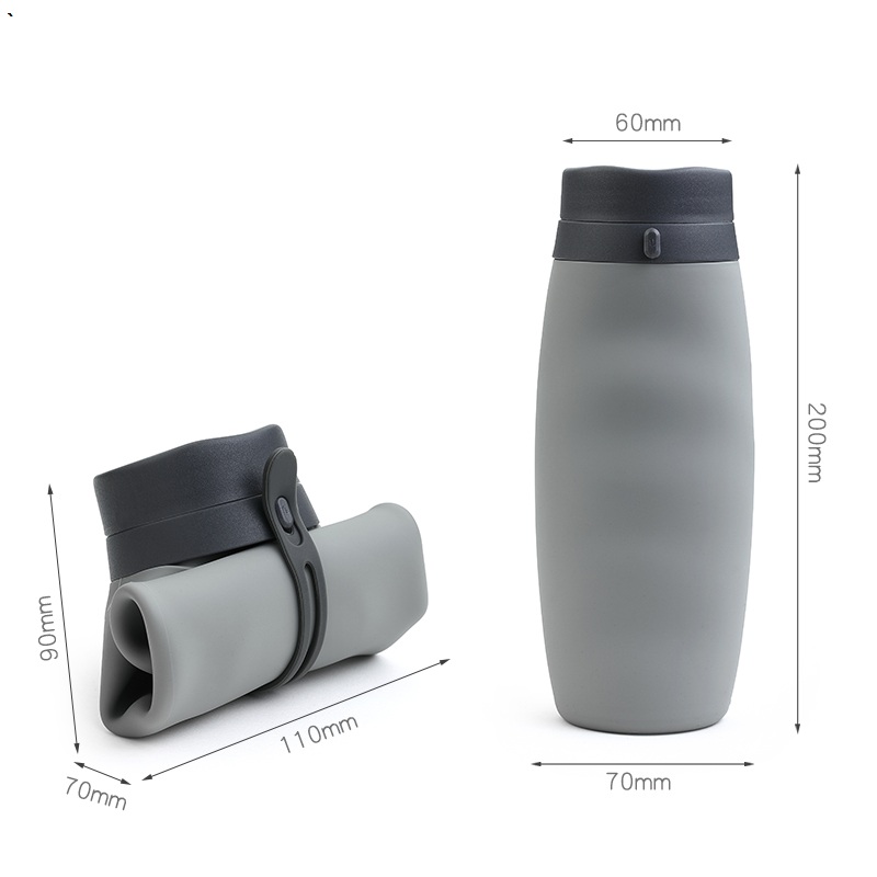 Silicon foldable water bottle trave mug