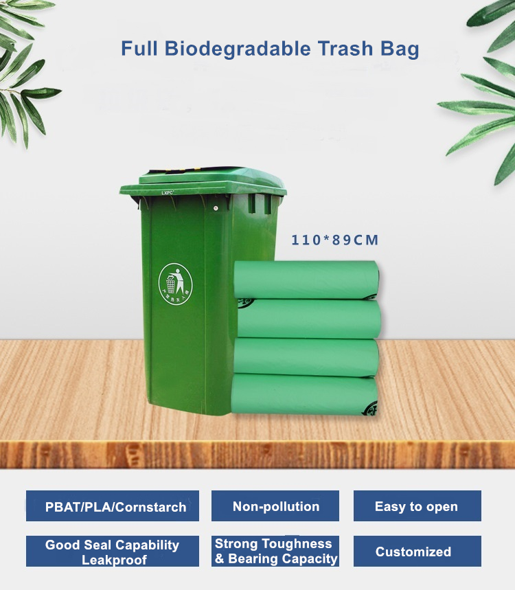 New products 100 biodegradable compostable garbage bags for trash can