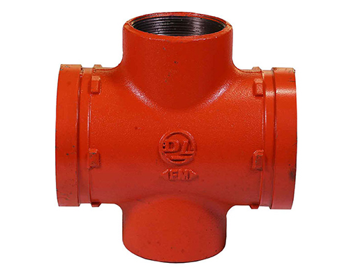 ductile iron pipe fittings pipe cross equal reducing threaded cross