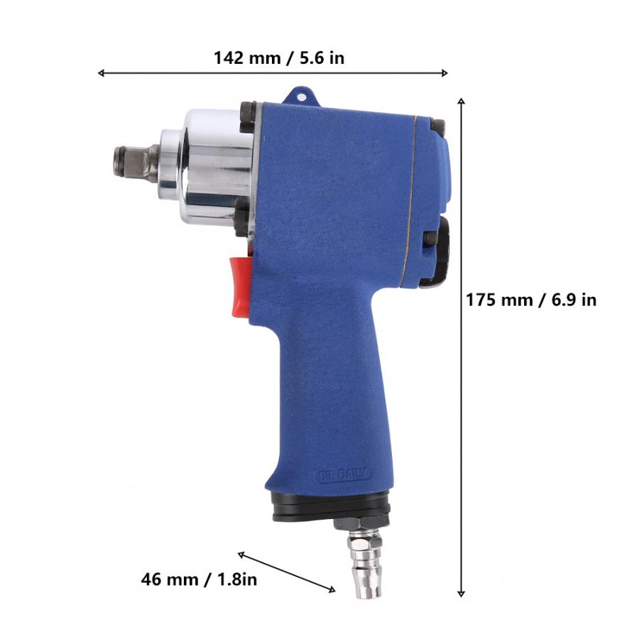 KP500 Industrial Pneumatic Impact Wrench Air Socket Wrench Tool 9000rpm