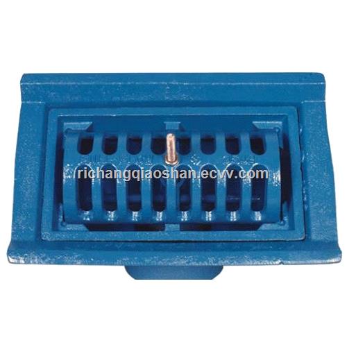 Ductile Iron fullflow roof outlet with round dome or flat grate