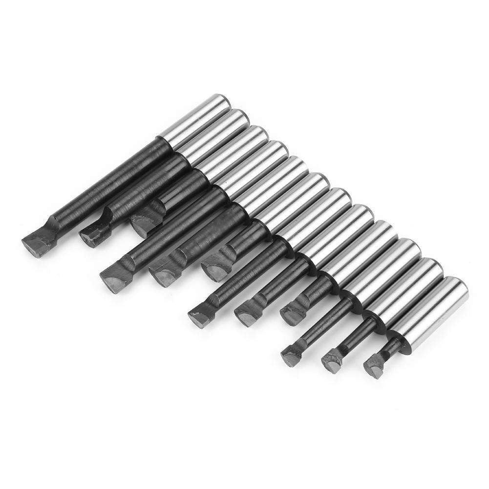 F118mm12PCS Shank Boring Bar Set Carbide Tipped Bars Boring Tool HighSpeed Steel