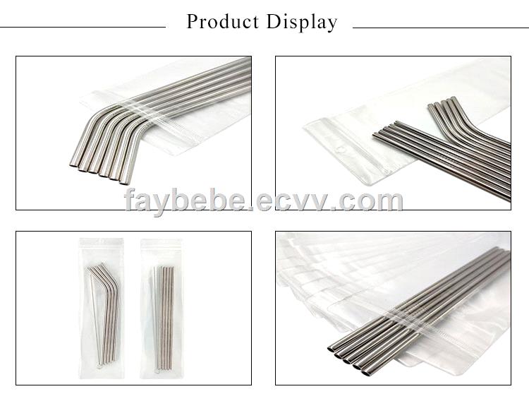 Stainless Steel Straws with PCV Bag
